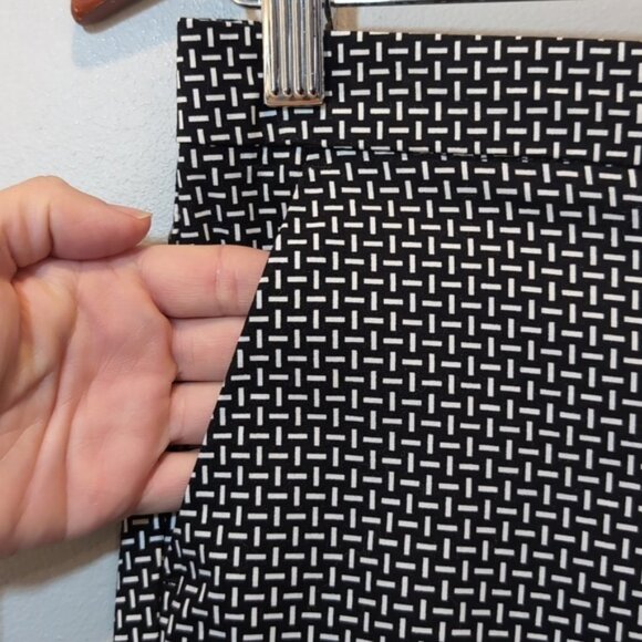 Tommy Hilfiger Harper Slim Crop Pants Geometric Print Capri Trousers Size 2 - Picture 4 of 14